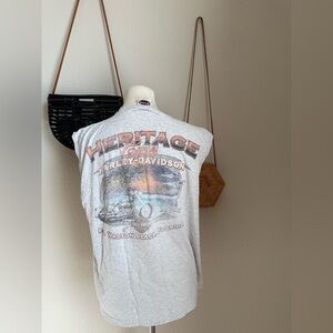 Harley Davidson Grey Ft Walton Beach FL Cut Off T- Shirt